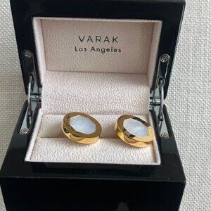 Varak MOP Gold Pearl Men's Cuff Links with box